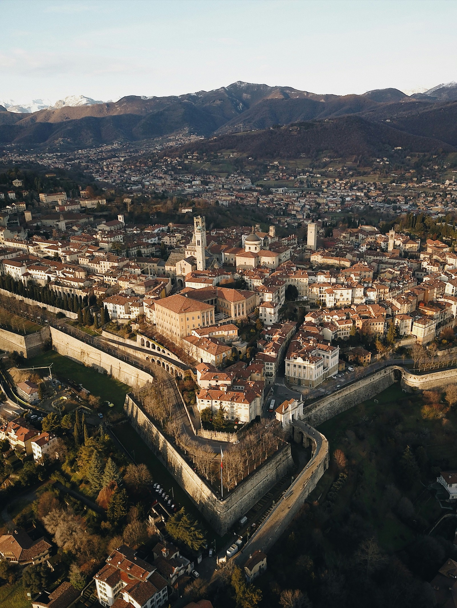 The Upper Town and the Venetian Walls from above